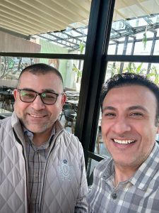 لقاء  المهندس أكرم العرجاني ومهندس محمد شبانة رئيس مجلس ادارة شركة جو تريب تورز